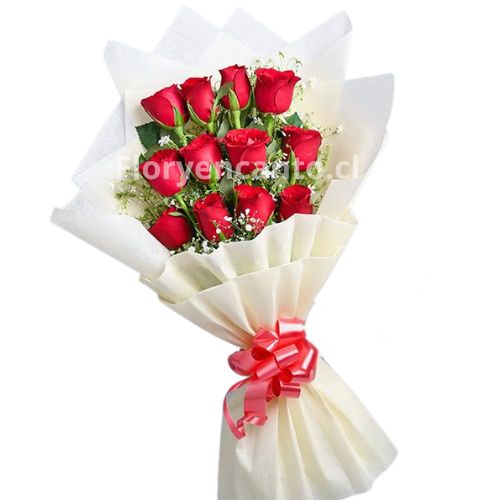 Ramo de Rosas Rojas Doce Razones para Amarte