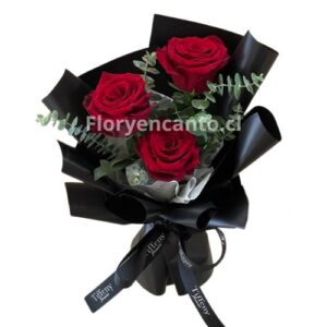 Ramo de 3 Rosas y Eucalipto Aromas que Hablan