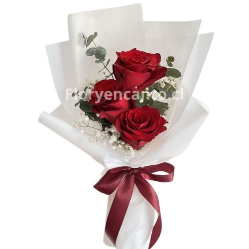 Ramo de 3 Rosas Encanto Sutil