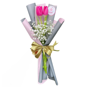 Dos Tulipanes Sutil y en Rosa