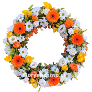 Corona de Gerberas Naranjas