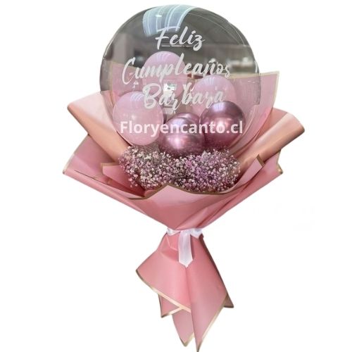 Burbuja Floral en Rosa Pastel